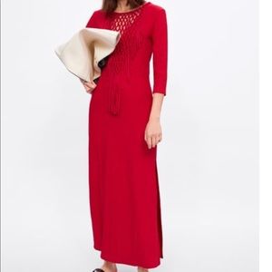 Zara size small red maxi dress.  NWT